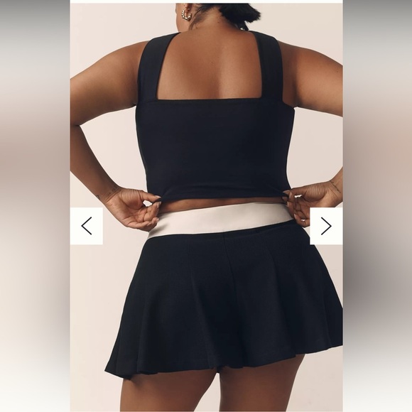 NWT Anthropologie Maeve Skirty Short Black and White Classic Evening Summer Date - Picture 2 of 16